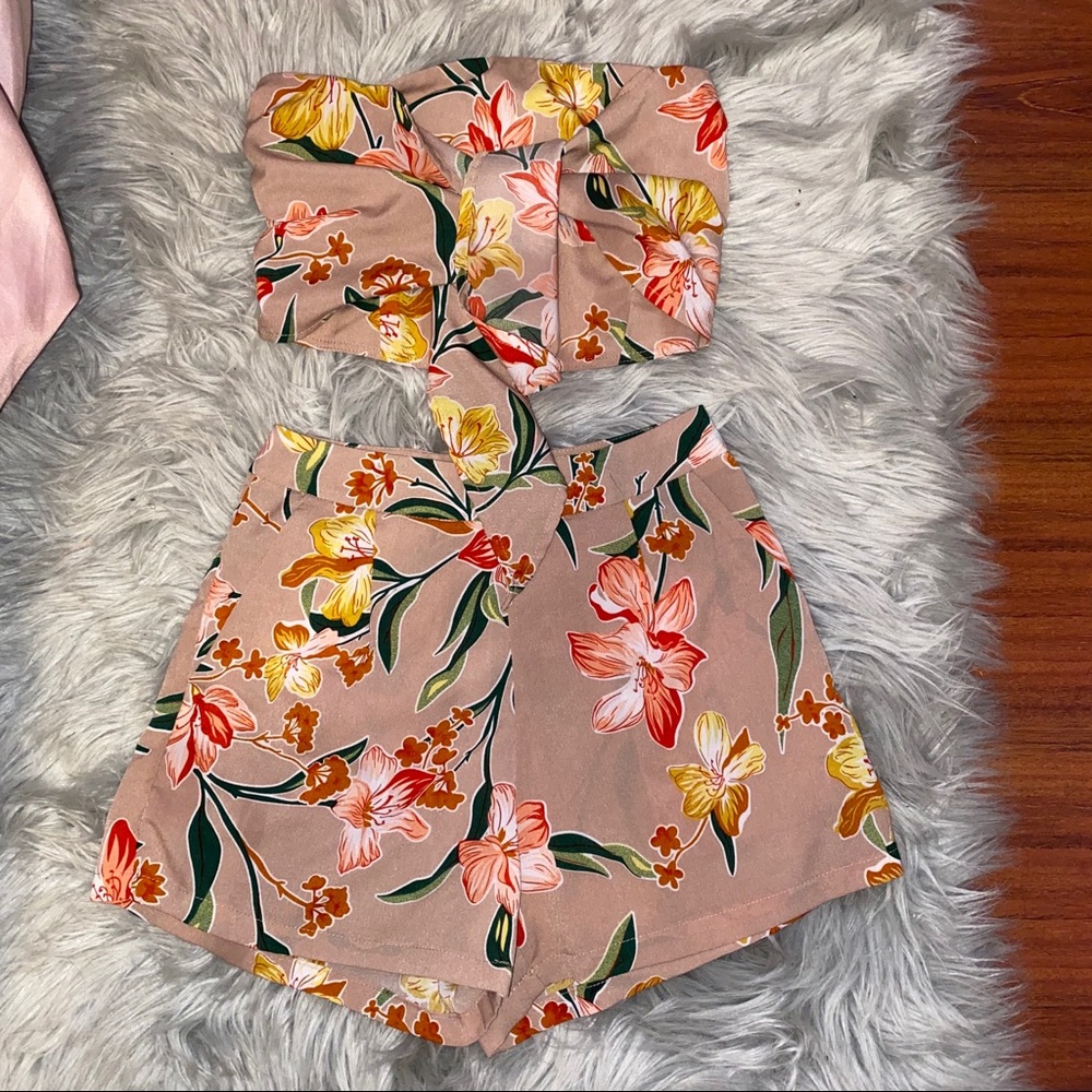 floral two piece set